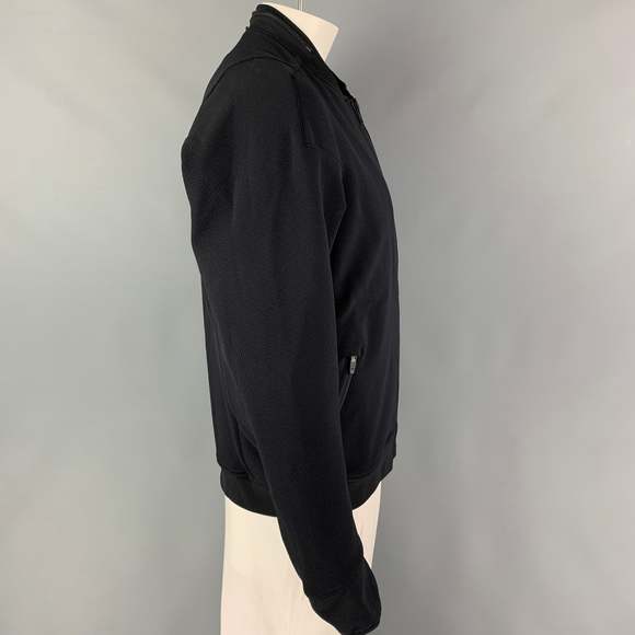 ACRONYM Black Textured Polyester Zip & Snaps Jacket - Picture 2 of 6